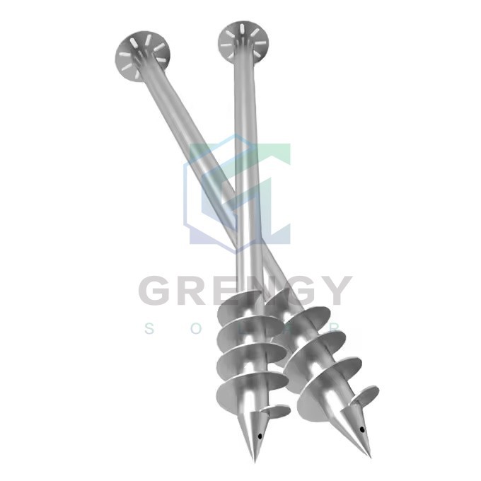 HDG Solar Energy Ground Screw System Helical Piles Anchors Pile Ground Screw